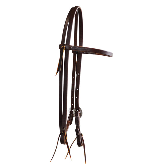 5/8" Single SS Buckle Browband Headstall (Dark Oil)