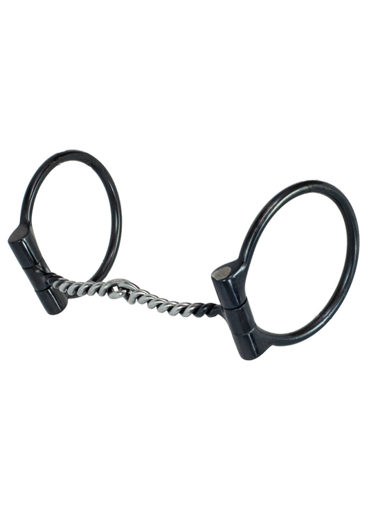 Tyler Black Steel D-Ring - Twisted Snaffle Bit