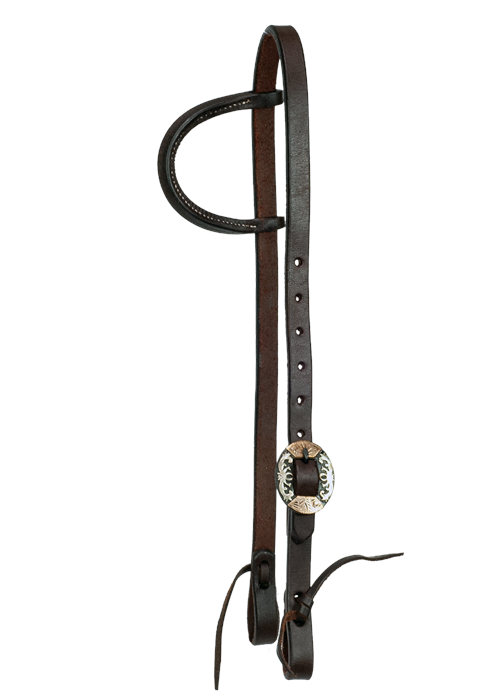 3/4" Slip Ear Headstall - Fancy Buckle