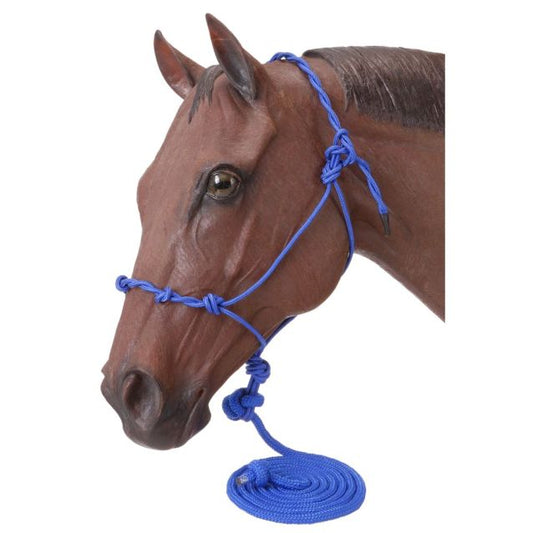 Tough 1 Poly Rope Halter W/Knots & 14Ft Lead