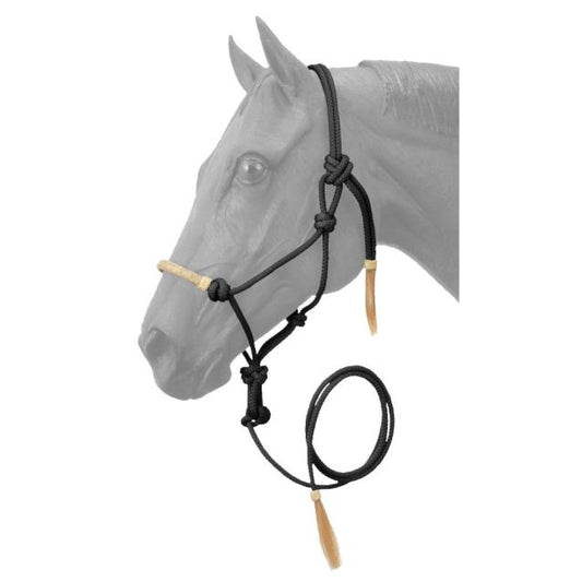 Tough 1 Rawhide Noseband Rope Halter with Lead