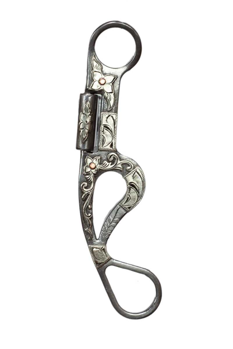 Tyler Silver Floral Shank - Square Port Bit