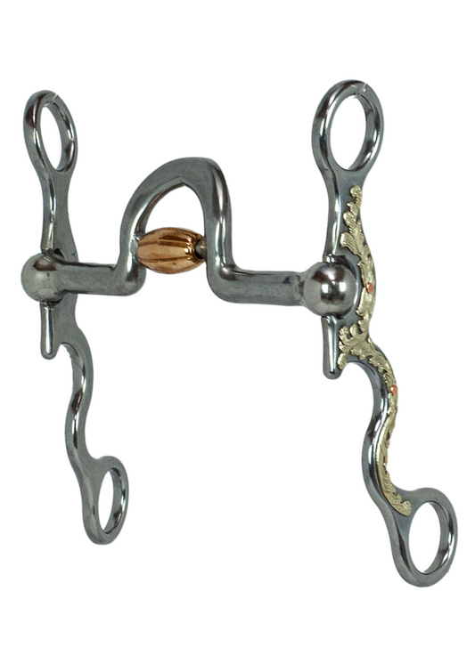 Tyler Chrome Floral "S" Shank - Short Spoon Bit