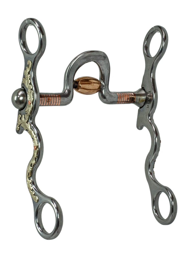 Tyler Chrome Floral "S" Shank - Short Spoon Bit