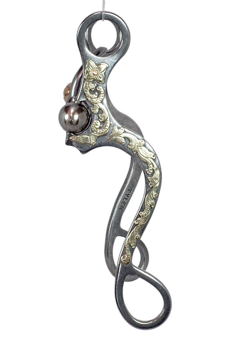 Tyler Chrome Floral Flat Shank - Short Spoon Bit