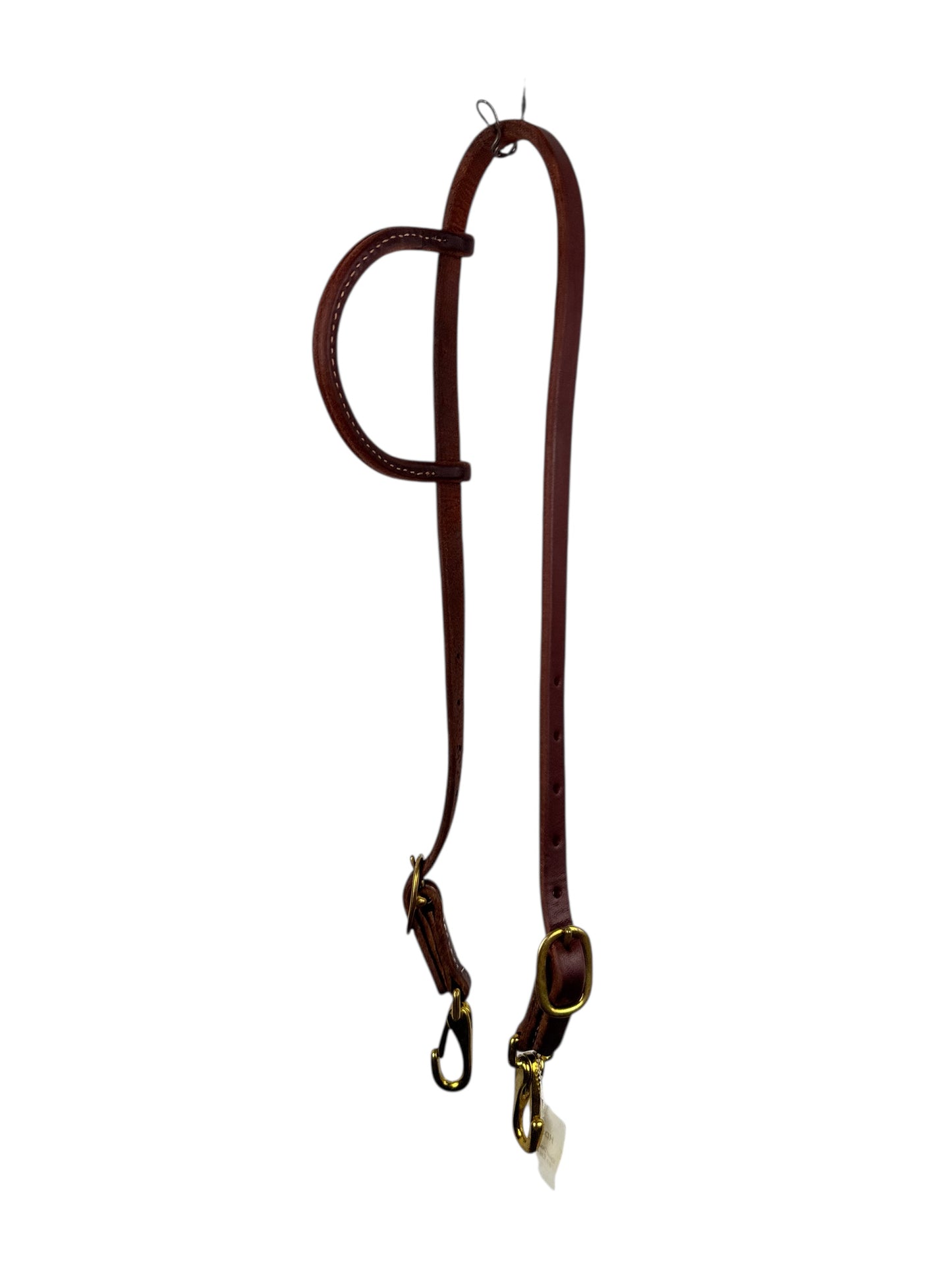5/8" Double Buckle Slip Ear Headstall - Snaps (Dark Oil)