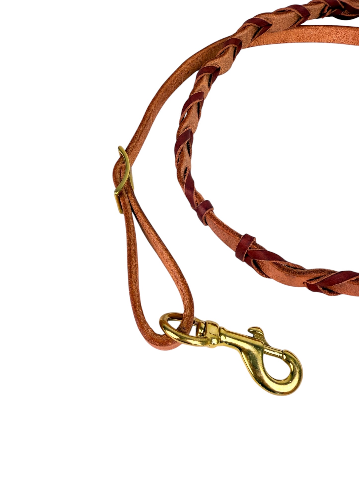3/4" Laced Harness Leather Barrel Rein (Natural)