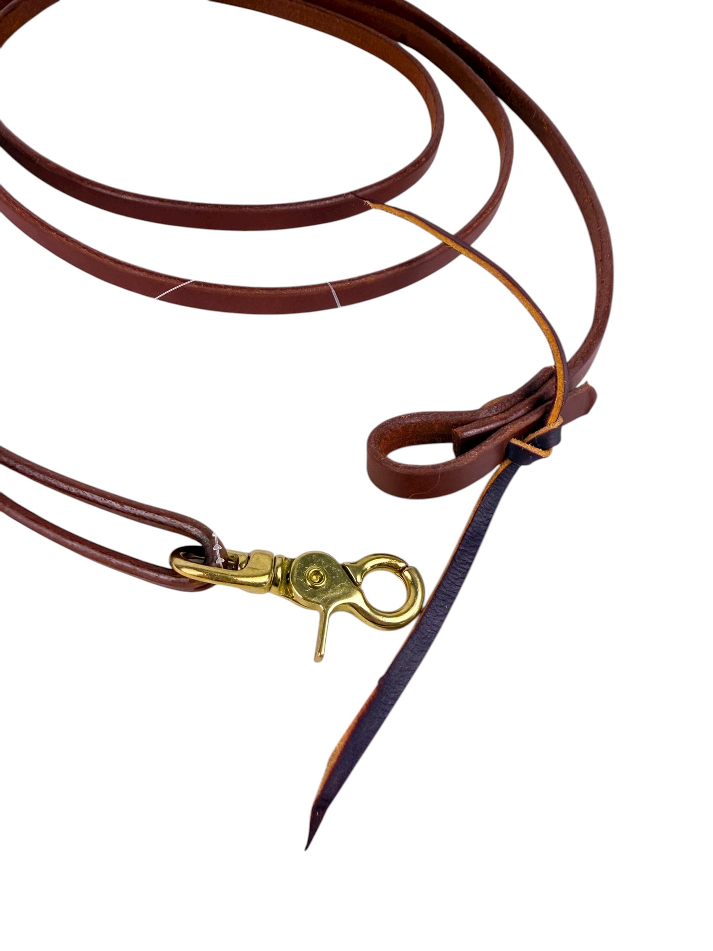 1/2" Adjustable Oiled Harness Leather Roping Rein