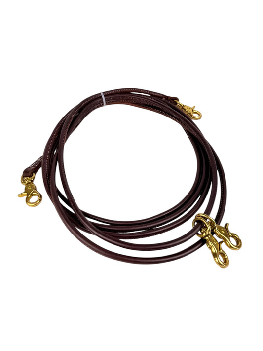 Rolled Oiled Harness Leather Draw Reins