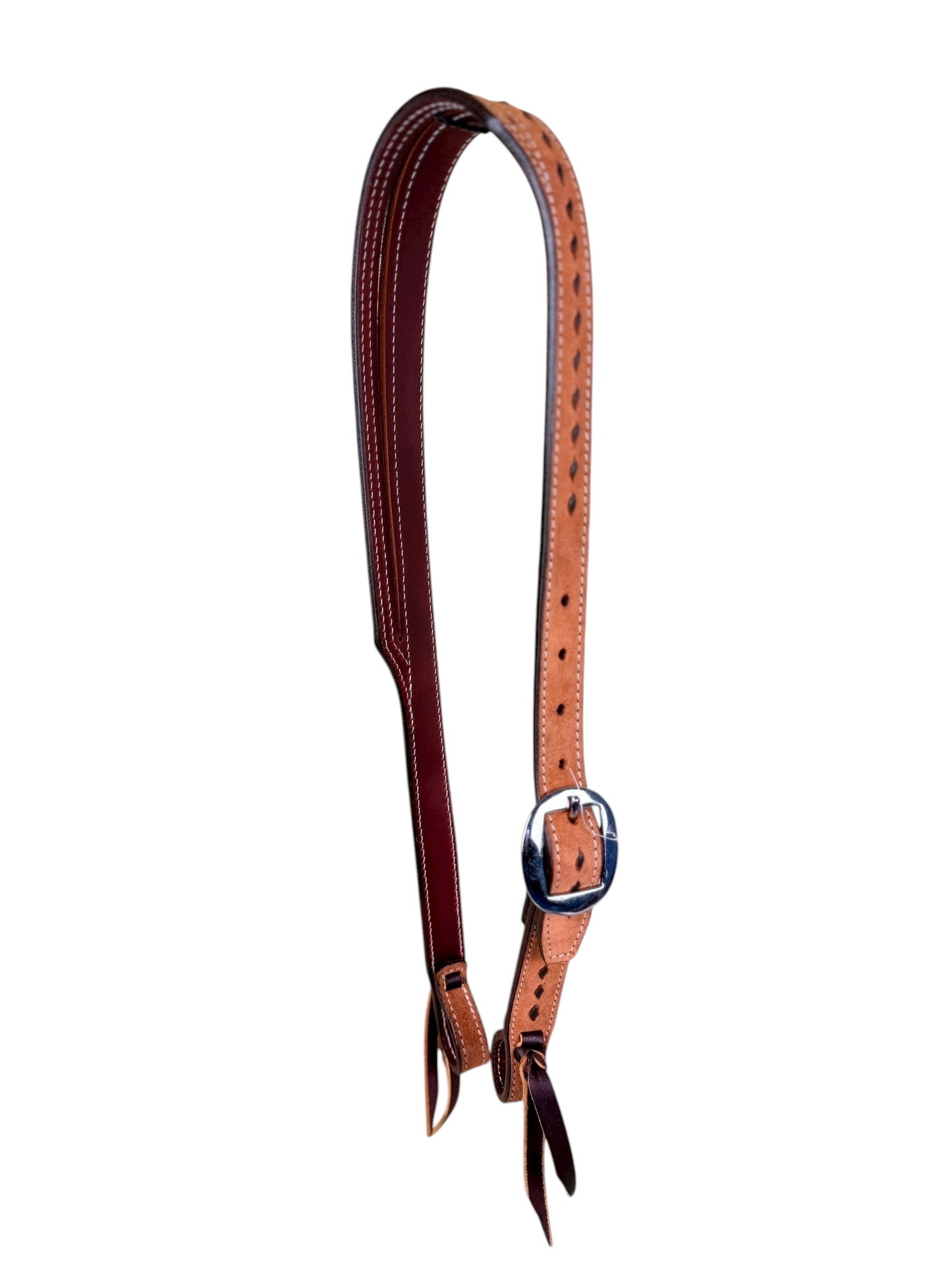 Roughout Buck Stitch Slit Ear Headstall