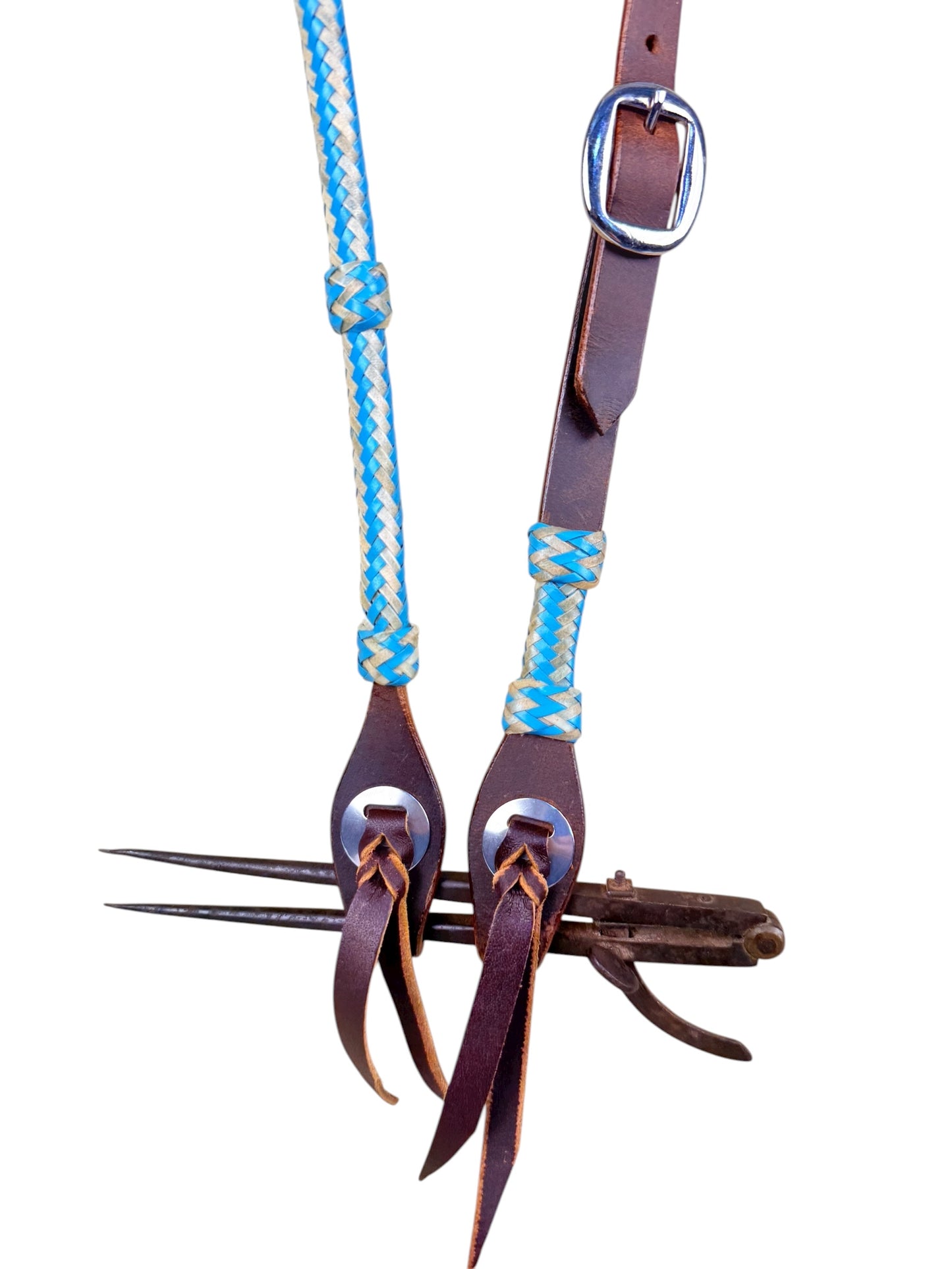 Braided Rawhide Slip Ear Headstall