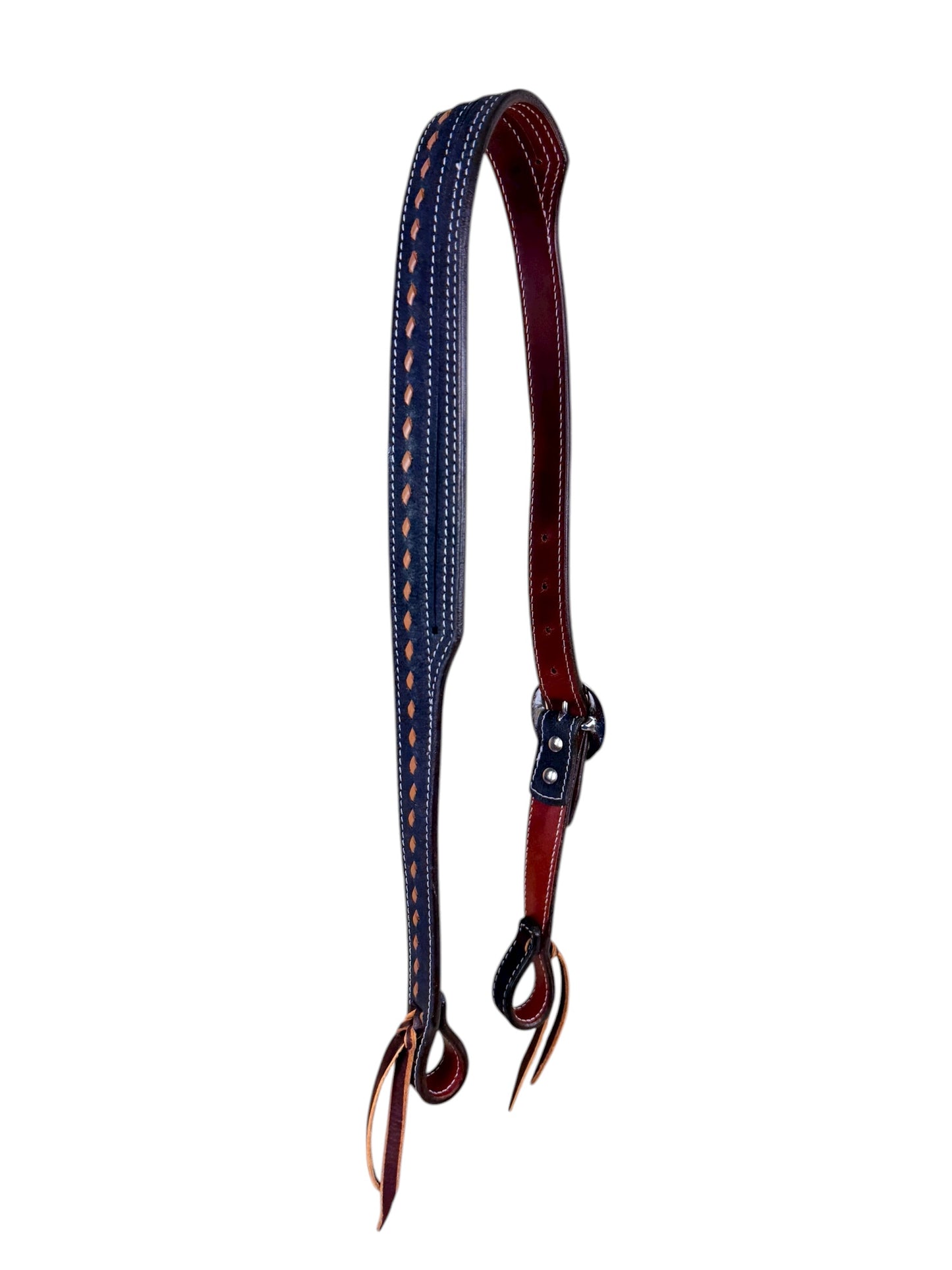 Roughout Buck Stitch Slit Ear Headstall