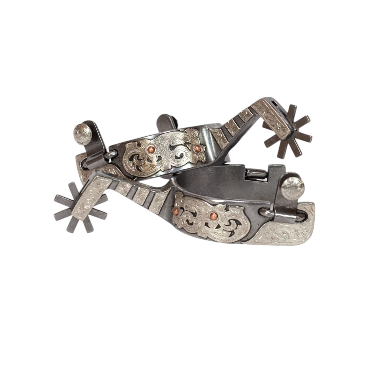 Floral & Stripe Spurs (8 Point)