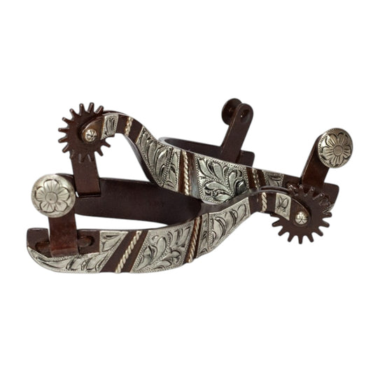 Tyler Ladies Antique Striped Rock Grinder Spurs