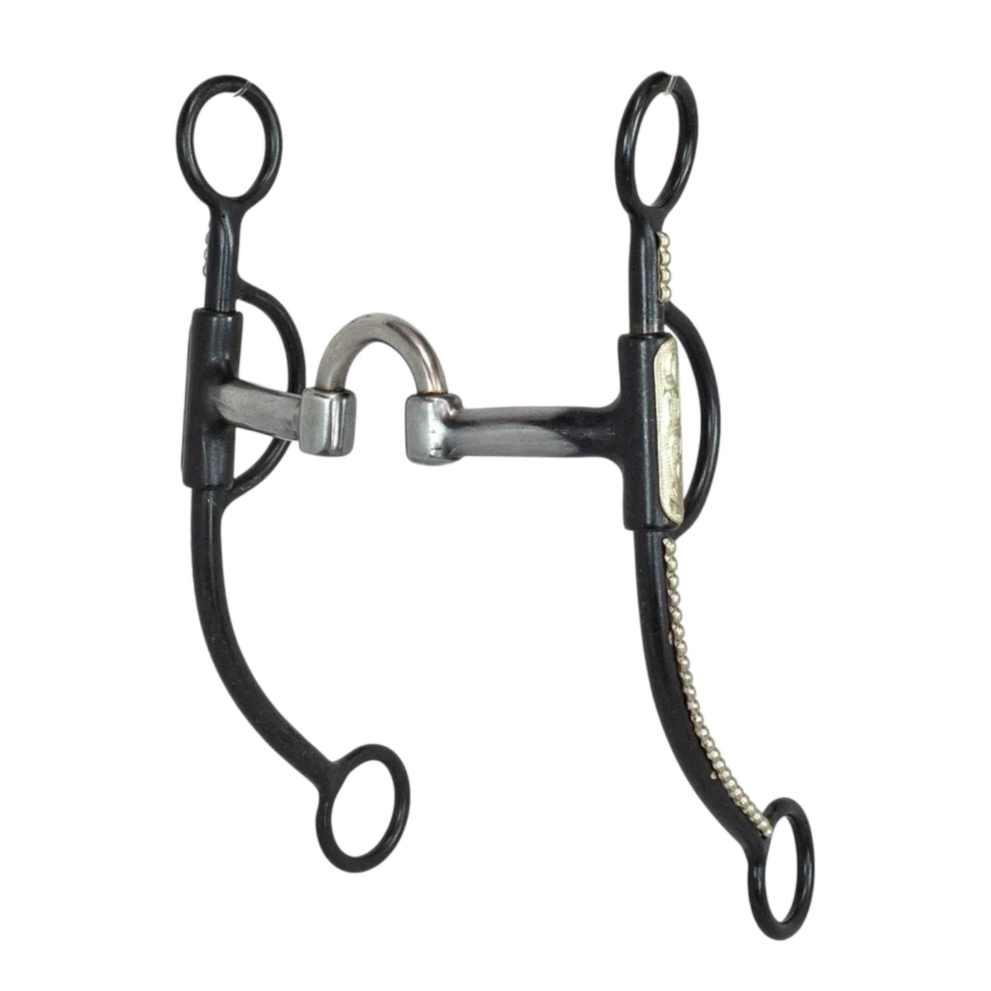 Tyler Dotted Black Steel Shank - Low Port Correction Bit