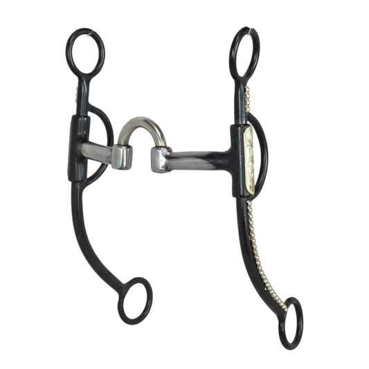 Tyler Dotted Black Steel Shank - Low Port Correction Bit